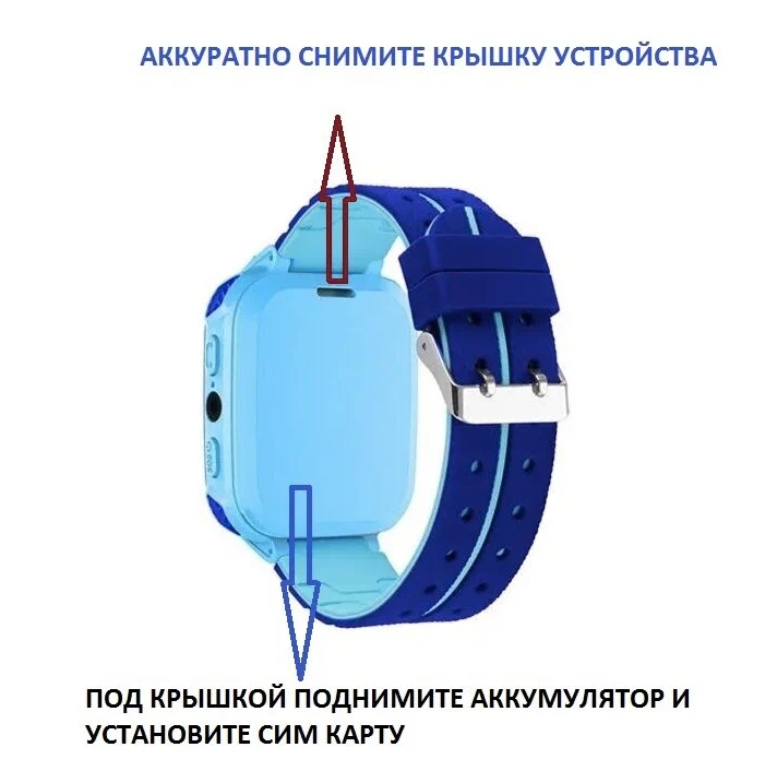 Детские смарт часы Happine GSM звонки, фото, кнопка SOS / blue