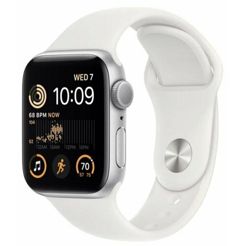 Умные часы Apple Watch Series SE Gen 2 40 мм Aluminium Case GPS silverwhite Sport Band 2767500₽
