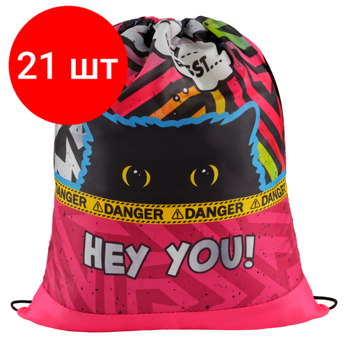 мешок для обуви 1 отделение artspace spy cat 340 420мм 350823 Комплект 21 шт, Мешок для обуви 1 отделение ArtSpace Spy Cat, 340*420мм