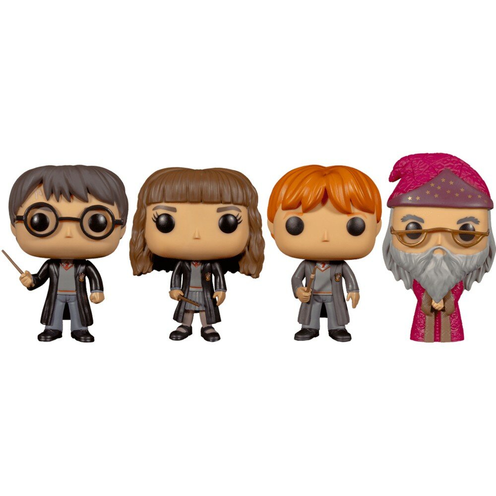 Набор фигурок Funko Harry Potter - POP! - Harry Potter / Hermione Granger / Ron Weasley / Albus Dumbledor (Warner Bros 100th Anniversary) (Exc) 69113