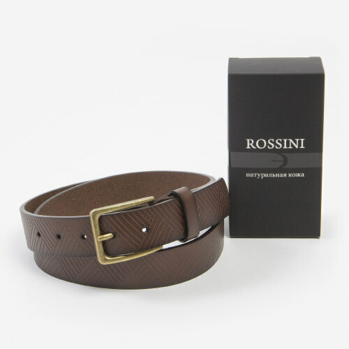 фото Ремень rossini, размер 110, коричневый