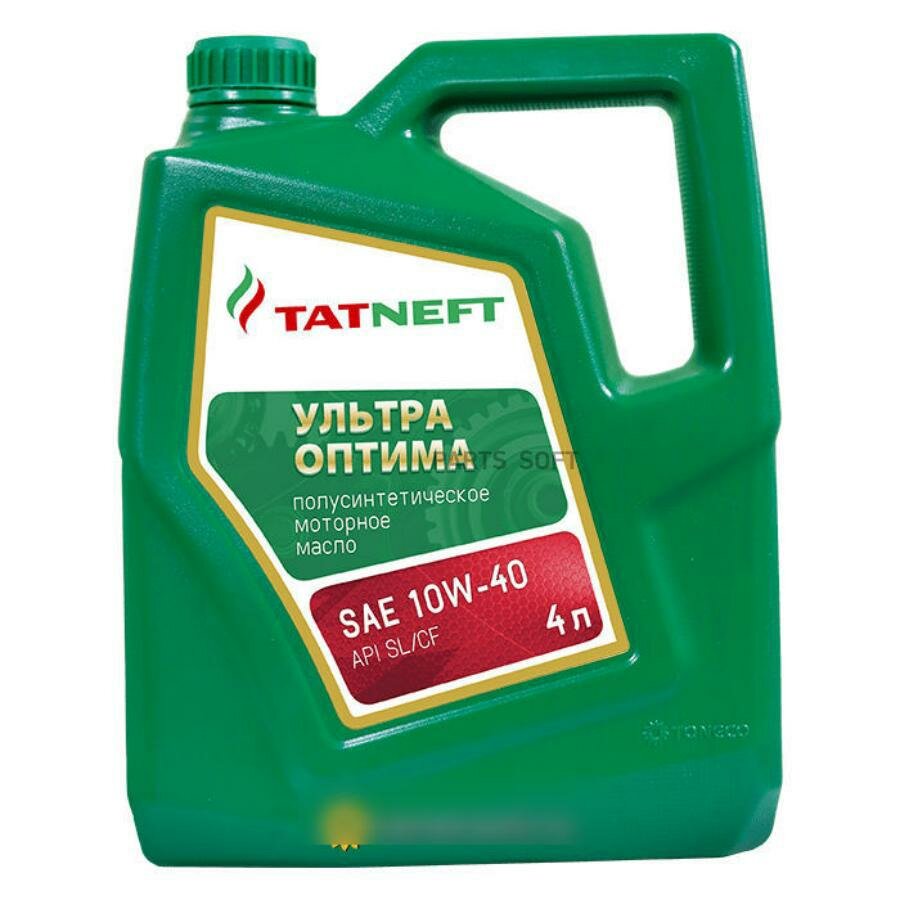 TATNEFT 4650229680611 Масо моторное поусинтетическое Татнефть Уьтра-Оптима SAE 10W-40 канистра 4