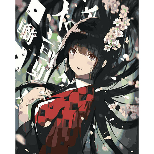 Картина по номерам Аниме девушка с цветущей сакурой
