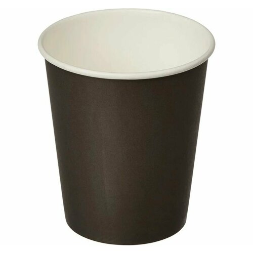 Стакан бумажный 1сл 250 мл d80мм для горячего черный (50 шт.)
