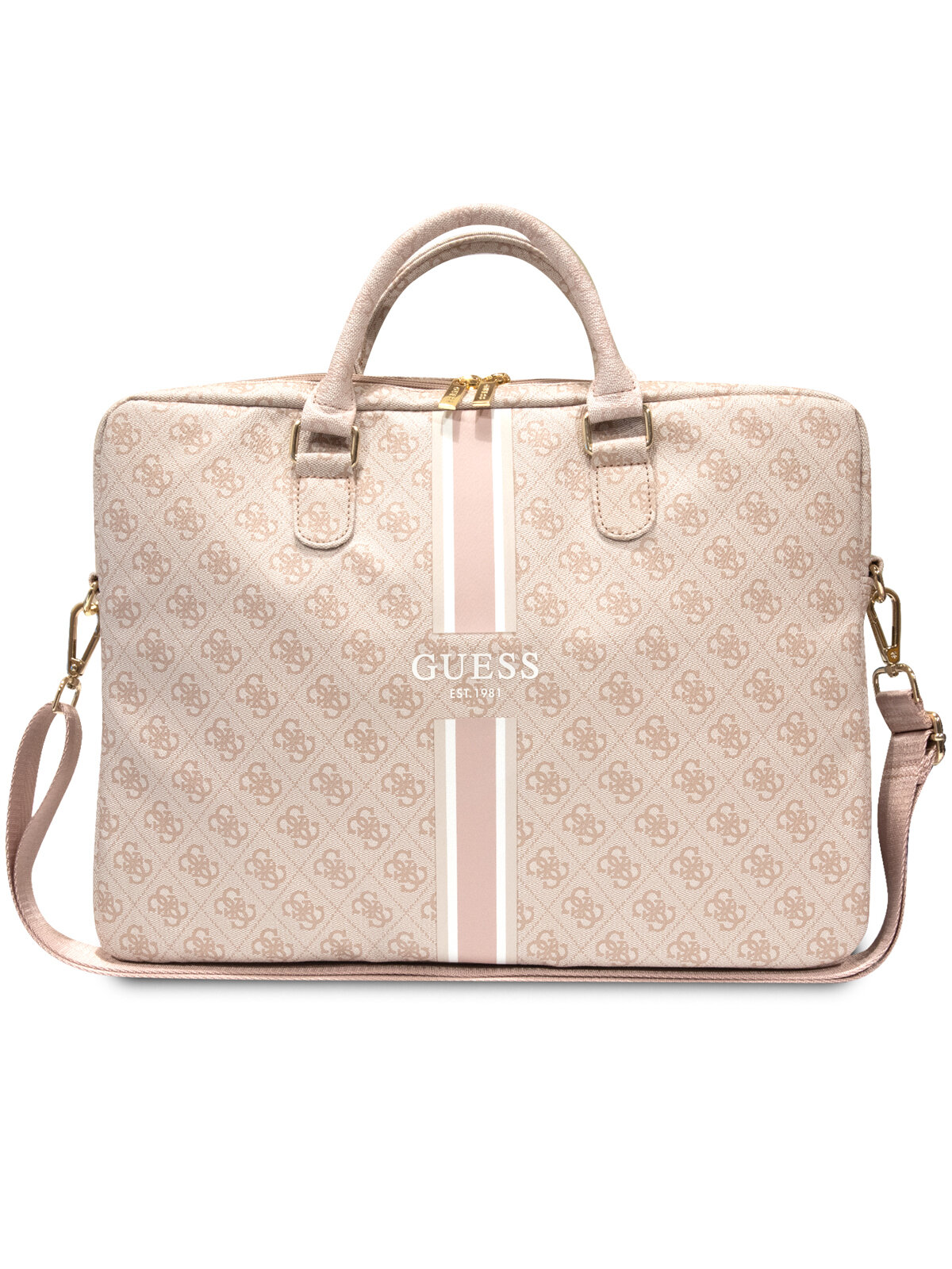 Сумка Guess 4G Stripes Bag для ноутбуков 15-16 дюймов, розовая