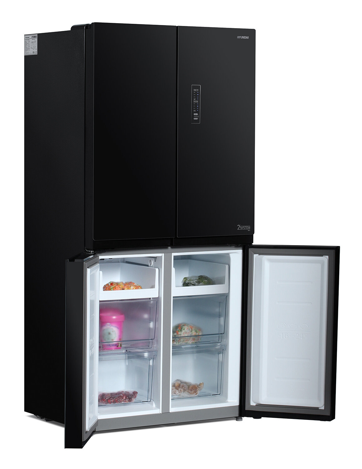 Холодильник Hyundai CM5005F, черное стекло - фотография № 19