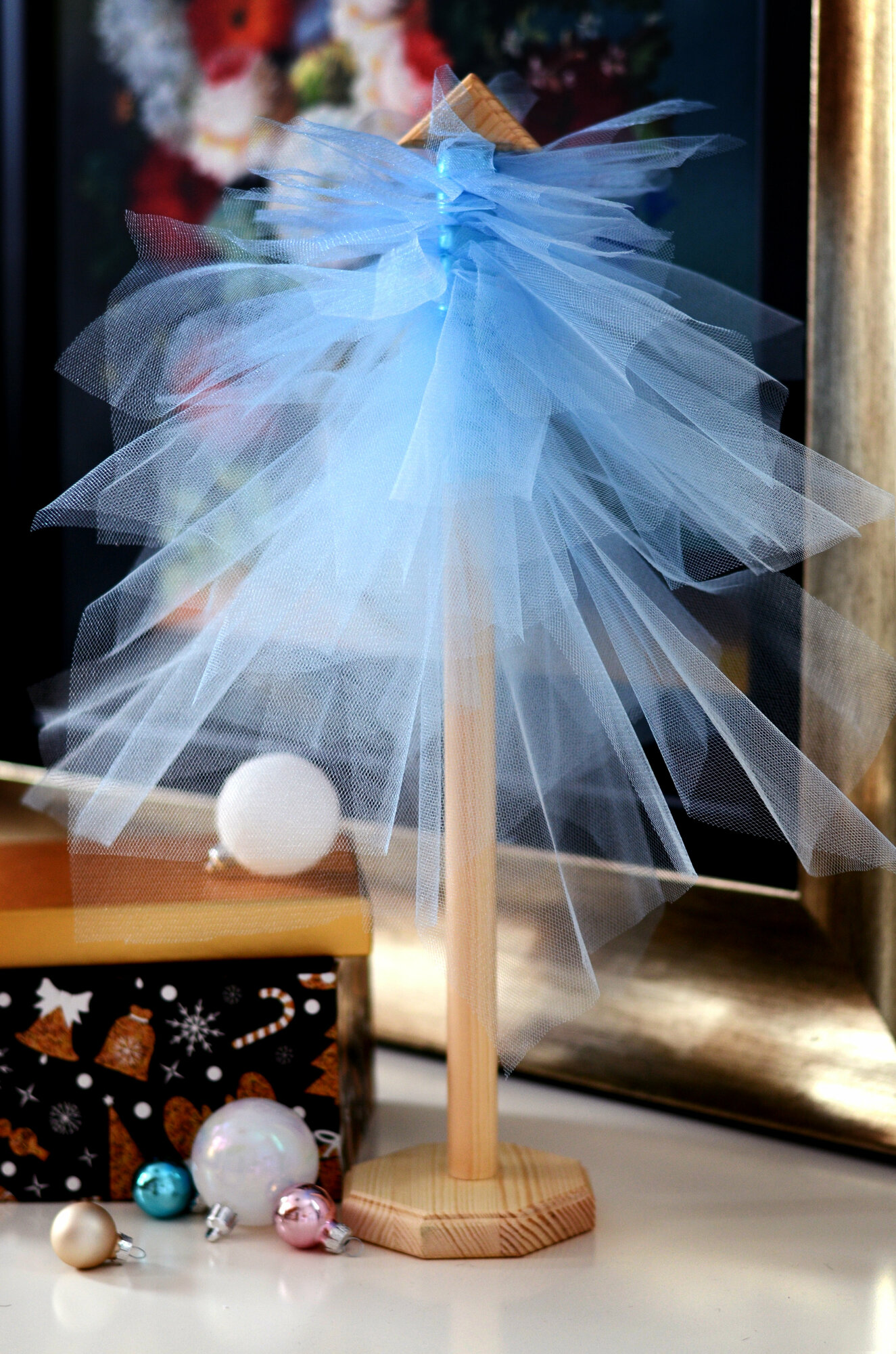 фото Елка искусственная настольная 45см