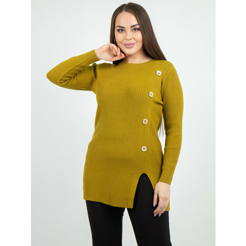 Свитер, размер 48/52, горчичный