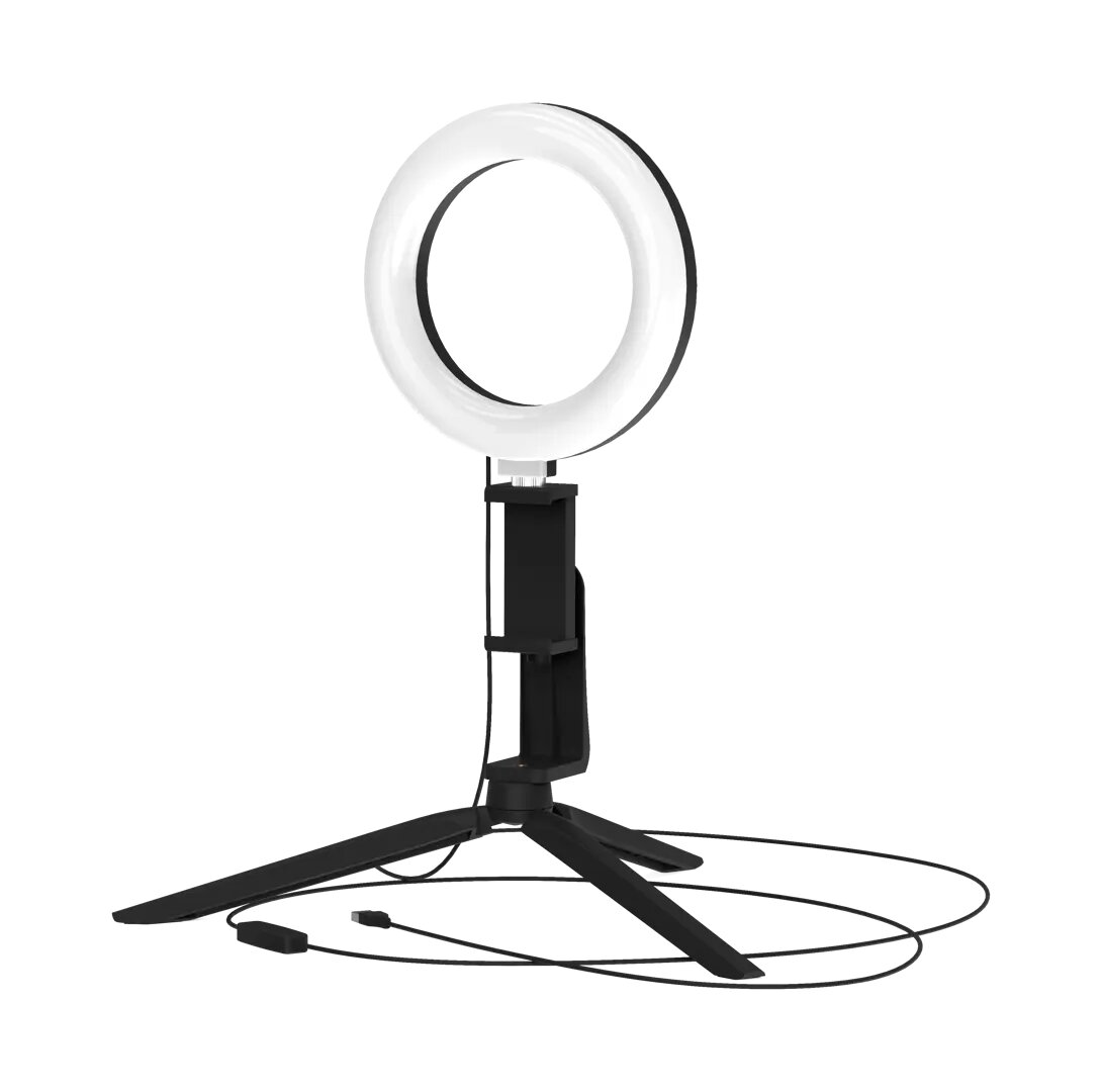 Светильник кольцевой светодиодный Gauss Ring Light 16 см с пультом управления