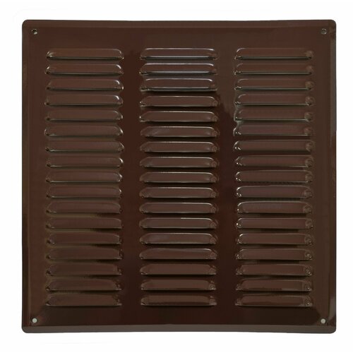Решетка вентиляционная МВМ 400х400 оцинкованная металлическая, коричневая