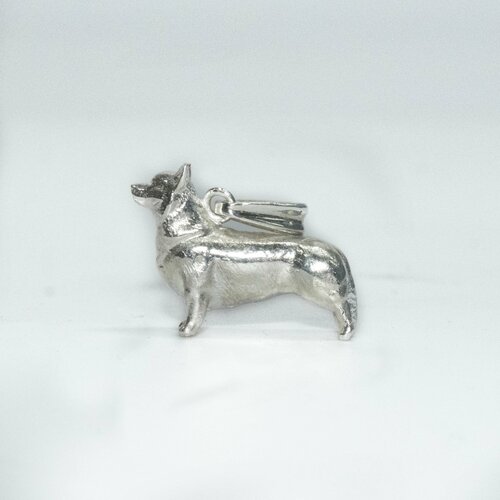 кулон собаки Подвеска STFilligree, серебро, 925 проба, размер 2 см.