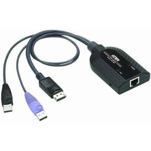Адаптер Aten KA7189-AX КВМ, USB, DisplayPort c поддержкой Virtual Media, поддержка считывателя карт общего доступа и извлечения звука