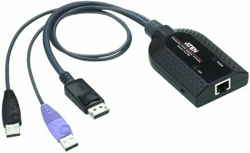 КВМ-адаптер USB, DisplayPort c поддержкой Virtual Media (поддержка считывателя карт общего доступа и извлечения звука)/