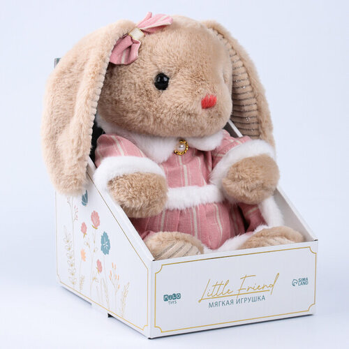 Мягкая игрушка Little Friend, зайка в розовом платье (комплект из 2 шт)