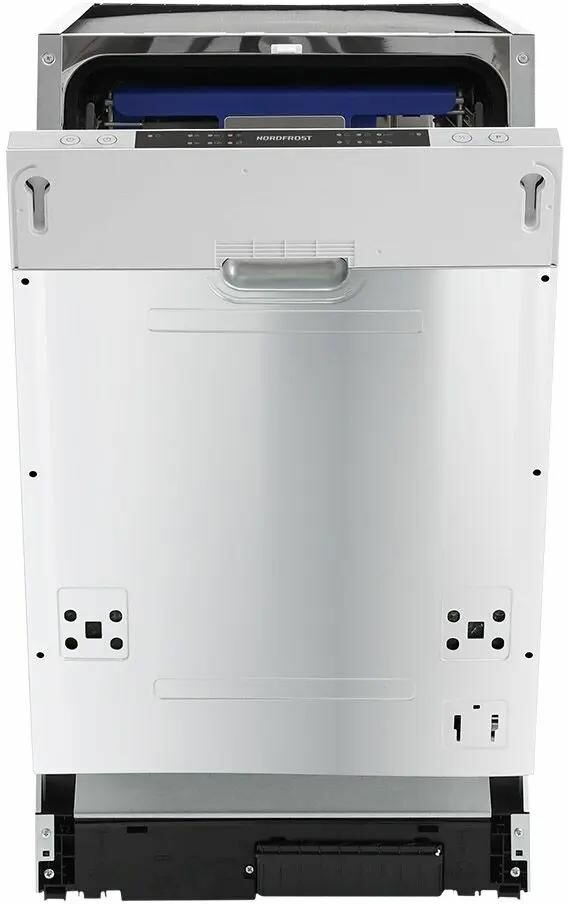 Встраиваемая посудомоечная машина NORDFROST BI4 1063, узкая, ширина 44.8см, полновстраиваемая, загрузка 10 комплектов