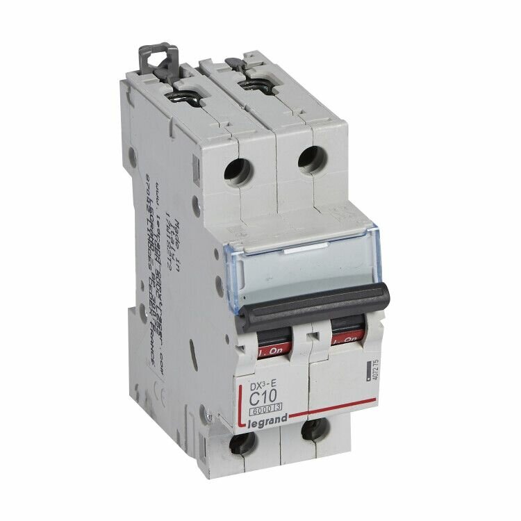 Выключатель автомат. 2-пол. (2P) 10А C 6кА DX3 Legrand