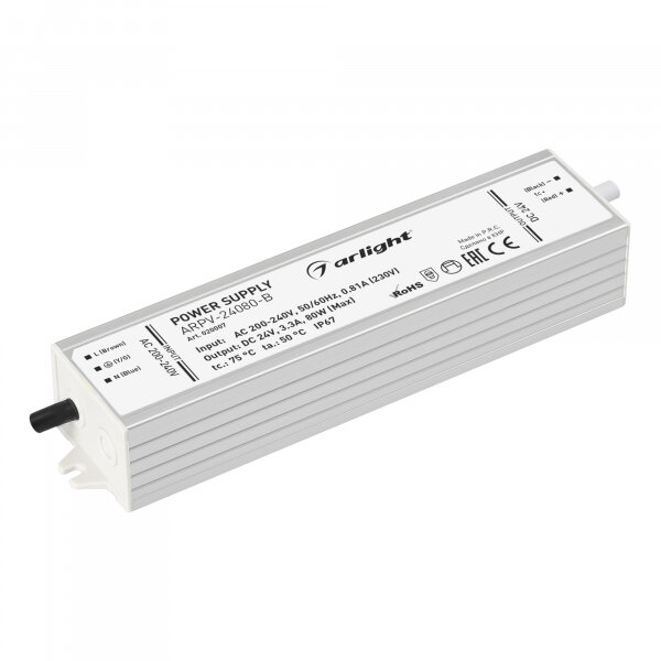 Arlight Блок питания ARPV-24080-B (24V, 3.3A, 80W) (IP67 Металл, 3 года)