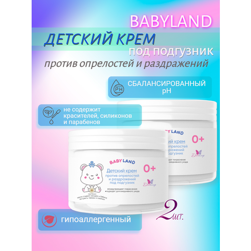 Детский крем для чувствительной кожи набор 2 штуки по 140 грамм BABYLAND