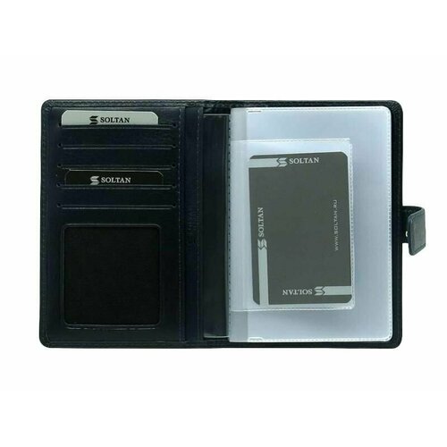 Обложка для автодокументов SOLTAN, синий