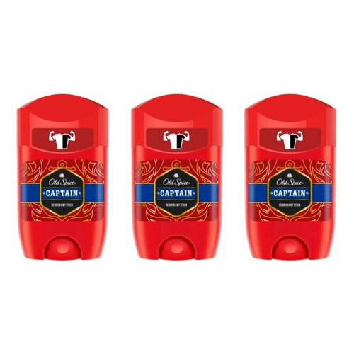 оригинальный набор old spice для мужчин три стика Old Spice Дезодорант мужской Captain, 50 мл, 3 шт