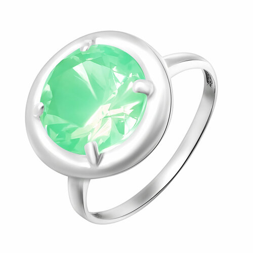 Кольцо Яхонт, серебро, 925 проба, кристалл, размер 19, зеленый кольцо яхонт серебро 925 проба размер 19