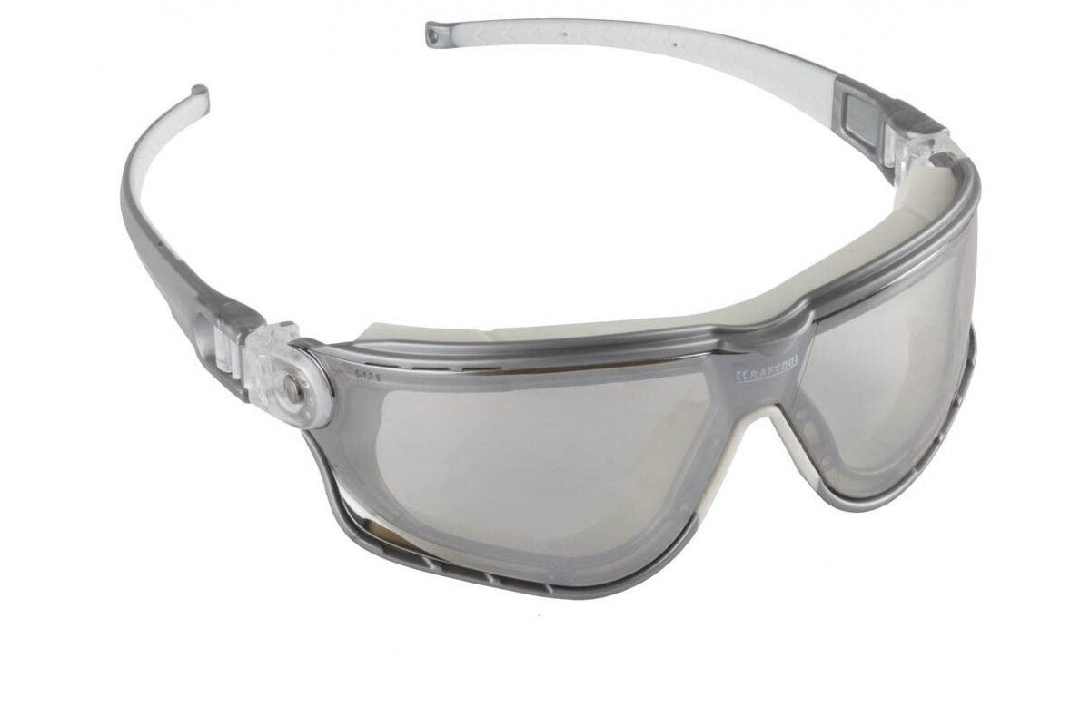 Защитные очки KRAFTOOL Orion прозрачные с непрямой вентиляцией с регулируемыми дужками поликарбонатная монолинза 110305
