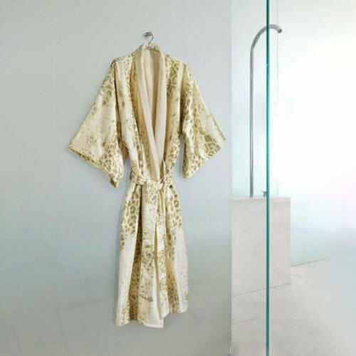 Халат Roberto Cavalli, размер L/XL, бежевый халат длинный рукав пояс ремень банный халат размер l xl серый