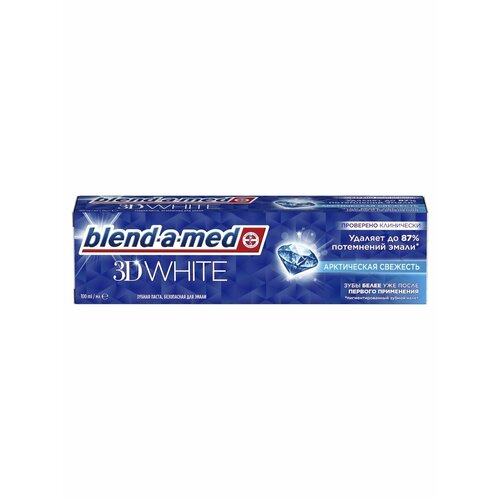 Blend-a-med Зубная паста 3D White Арктическая свежесть 100мл отбеливающая зубная паста median для удаления налета 120 гр корея