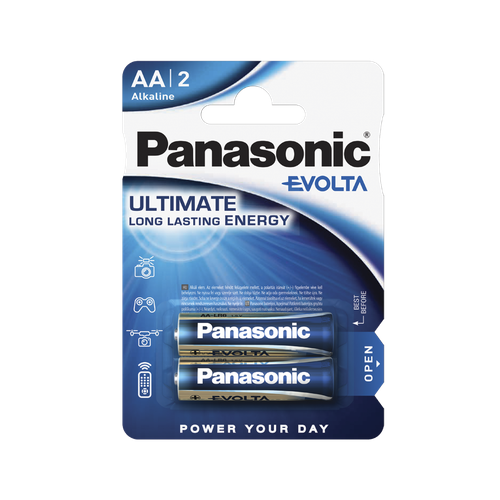 Батарейки Panasonic Evolta AA щелочные 2 шт элементы питания panasonic lr6 evolta bl 2 батарейка 2 шт