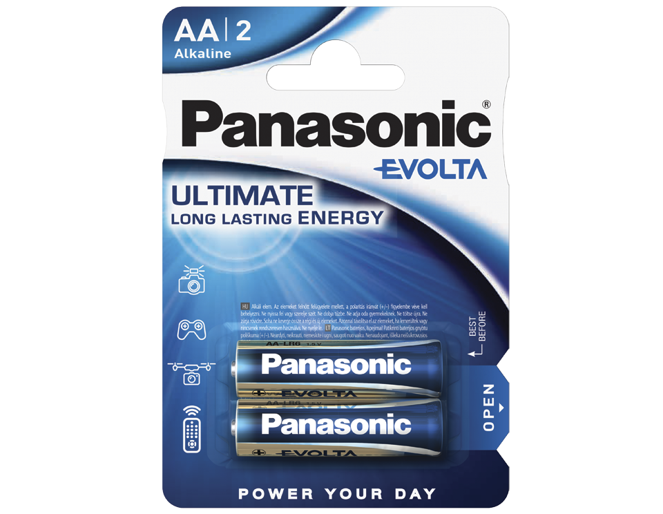 Батарейки Panasonic Evolta AA щелочные 2 шт