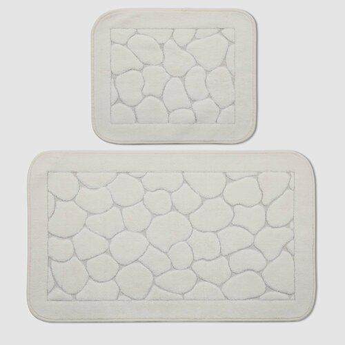 Коврик для ванны набор Retro textil Stone кремовый 2 шт 6635₽