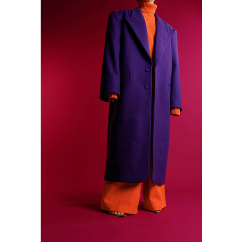 фото Пальто znwr, размер m, фиолетовый