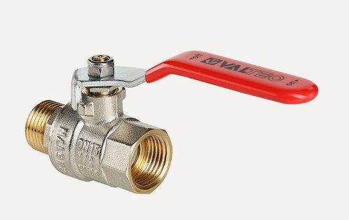 Изображение товара Кран вода VALTEC BASE 1/2 гайка-штуцер-ручка VT.215. N.04