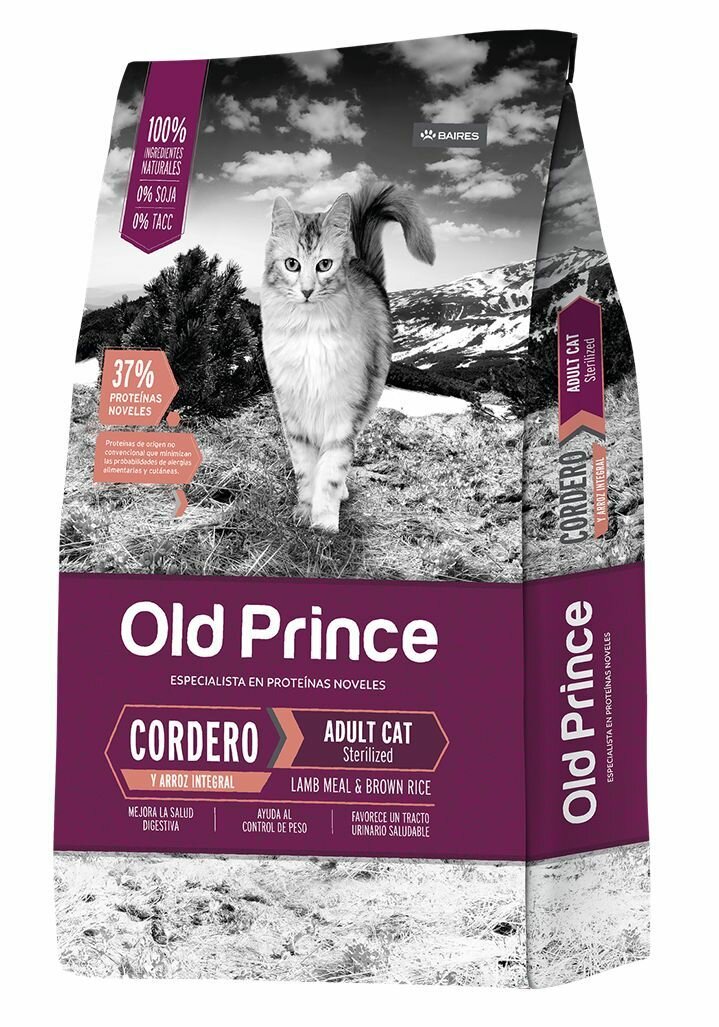 Old Prince (Олд Принц) Noveles - Сat Sterilized 3 Kg (Для стерилизованных кошек. Ягнёнок, бурый рис)