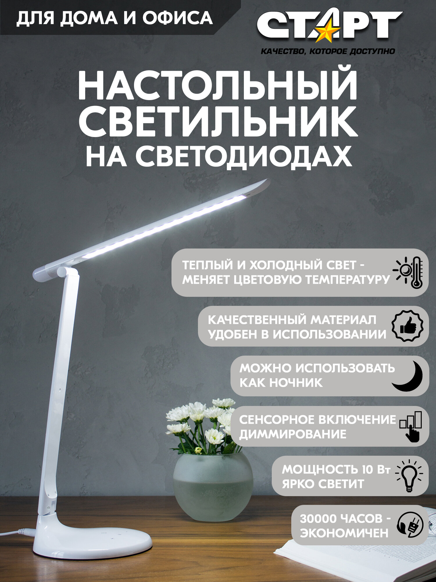Лампа декоративная светодиодная СТАРТ СТ59 10 Вт