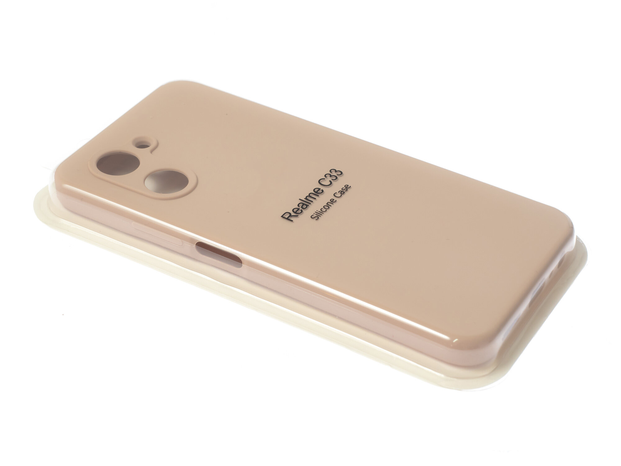 Чехол-накладка для REALME C33 VEGLAS SILICONE CASE закрытый светло-розовый (18) — фото 2