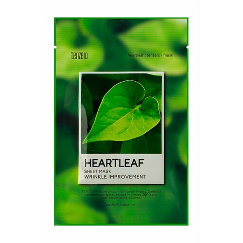 Тканевая маска для лица с экстрактом хауттюйнии / Tenzero Heartleaf Sheet Mask