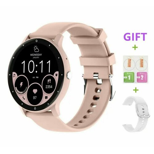 Смарт-часы BWSMRIG спортивные с поддержкой bluetooth пульсометром монитором сна Розовый 312000₽