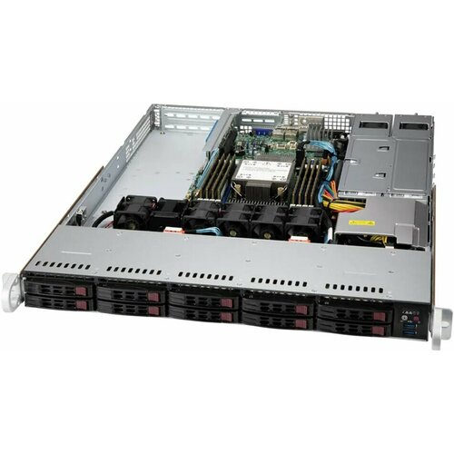 Серверная платформа SuperMicro (SYS-110P-WR) серверная платформа 1u supermicro sys 5018d mtrf 1x1150 c224 4x uddr3 ecc 1 5v 4x3 5 hs bays 2x3g 4 6g x8 fh 2ge 400w redundant