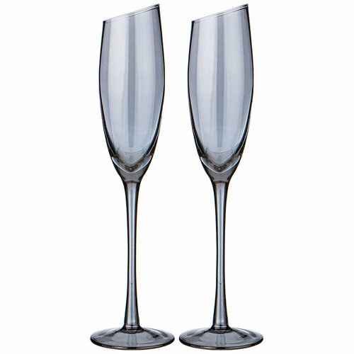 Набор бокалов для шампанского из 2-х штук daisy blue 180мл KSG-887-410