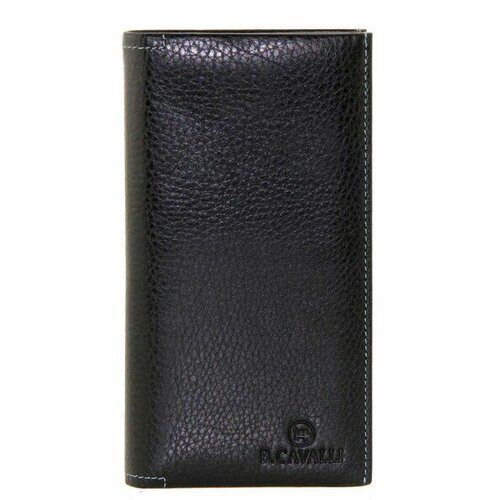 фото Кошелек b.cavalli купюрник, фактура зернистая, черный