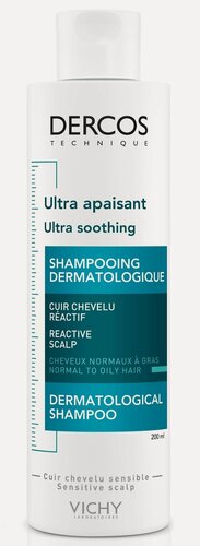 Изображение товара Vichy Dercos Шампунь успокаивающий для жирной и чувствительной кожи головы, 200 мл