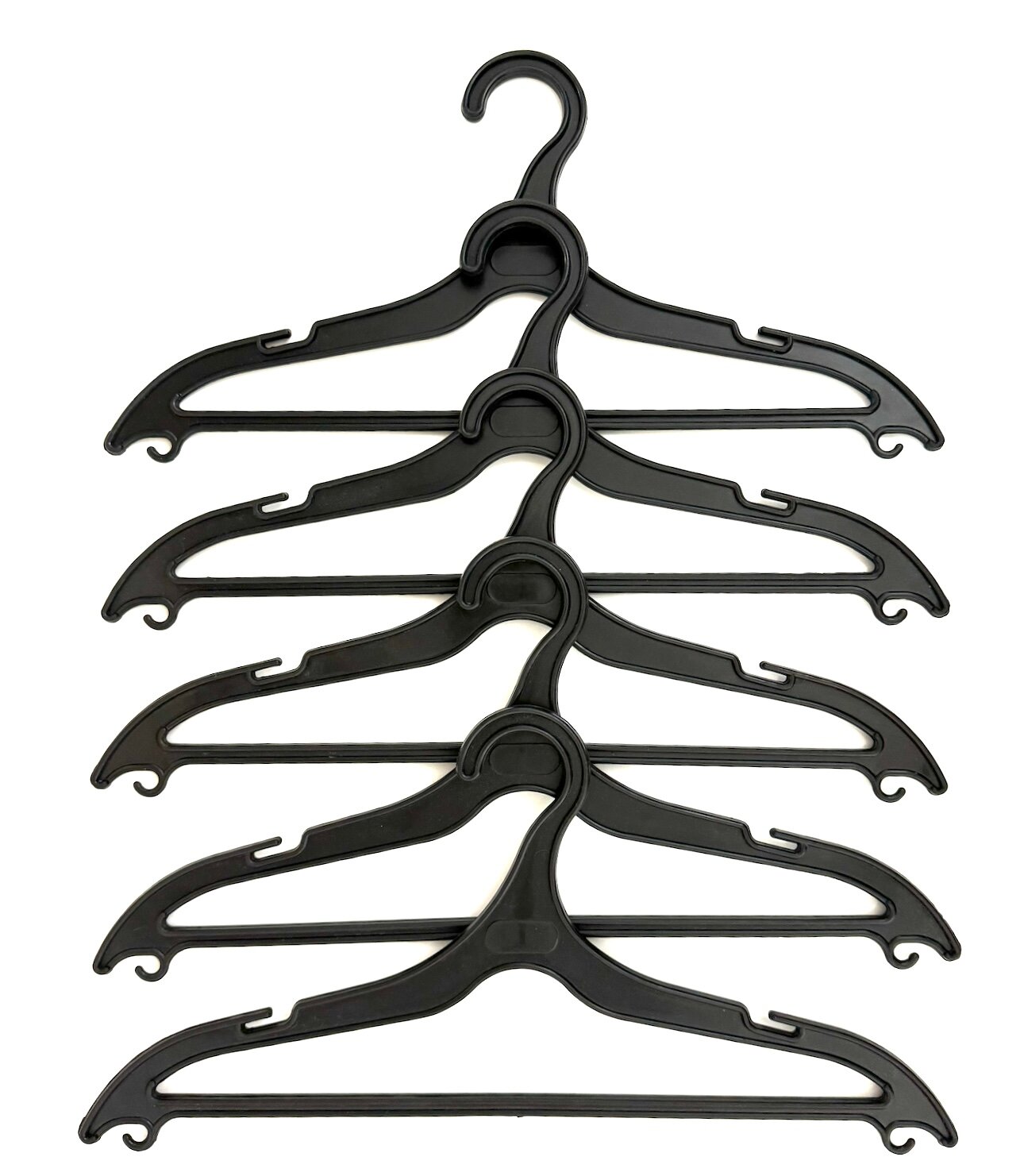 Вешалки-плечики для одежды черные, 10 штук - фотография № 5