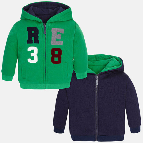 фото Толстовка mayoral, размер 86 (18 мес), синий, зеленый