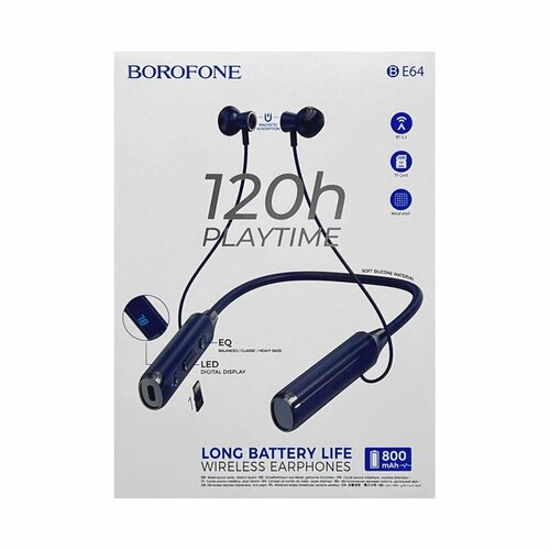 Беспроводные наушники Borofone BE64 синий 109000₽