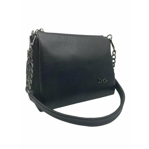 фото Сумка кросс-боди 12584 black, фактура зернистая, черный di cara