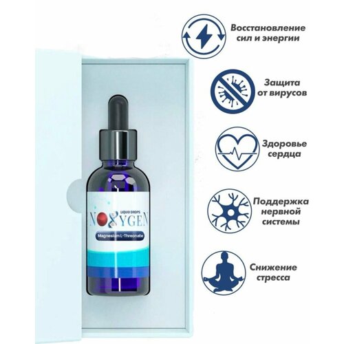 Magnesium L-Threonate - 30 мл/1000 мг Магний Л-треонат жидкая форма (натуральный продукт для улучшения работы всего организма)