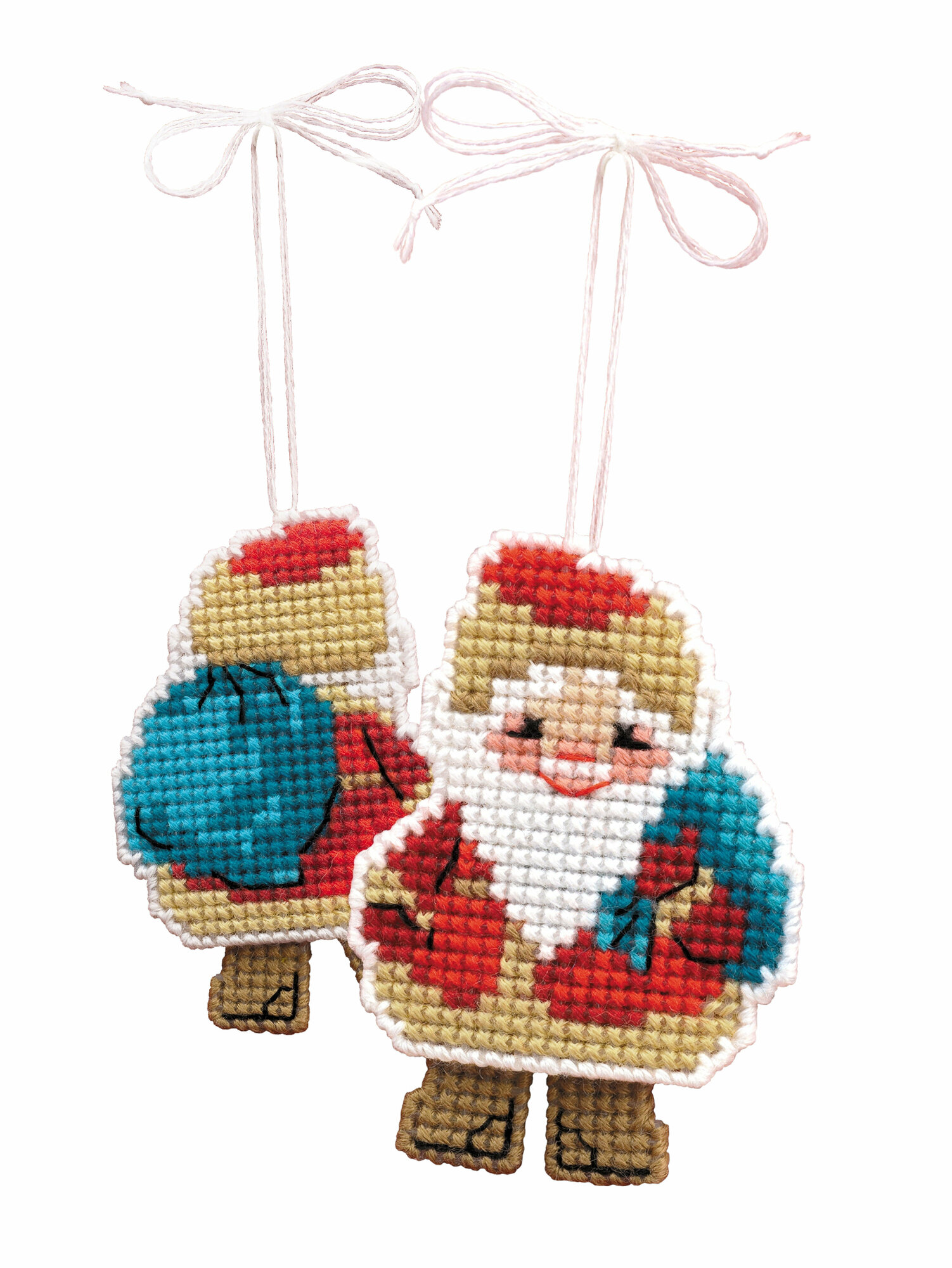 Набор для вышивки крестом Риолис, вышивка крестиком Новогодняя игрушка "Дедушка Мороз", 6,5*8 см,1538АС