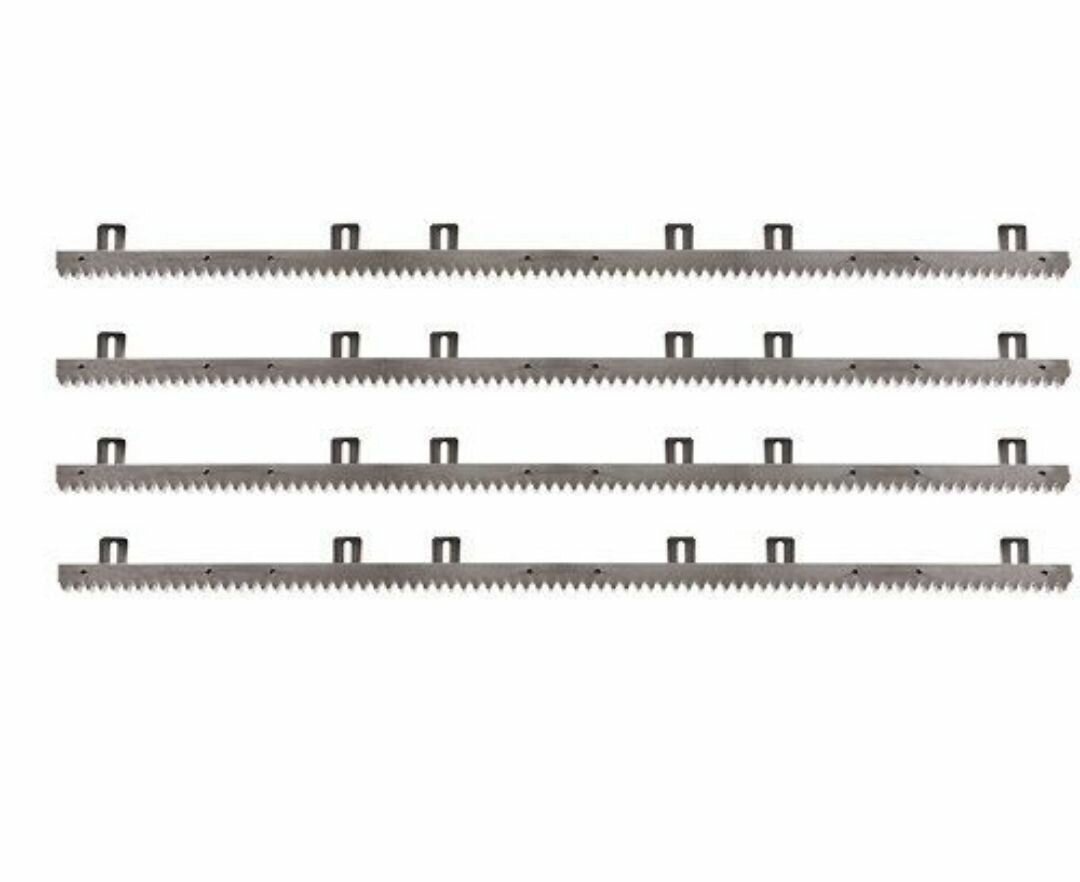 Усиленная нейлоновая зубчатая рейка для автоматики. Комплект из 4-х штук. Арт. S6KIT4