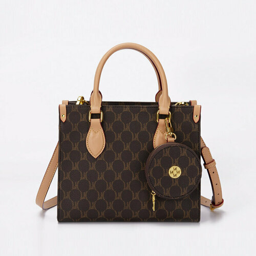 Сумка , фактура зернистая, коричневый